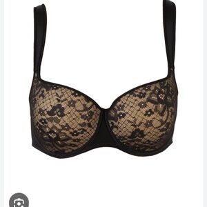 NWOT Empreinte BLK/TAN Lightly Lined Underwire, 32DD *P1053